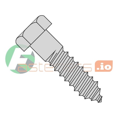 Newport Fasteners Lag Screw, 3/8 in, 4 in, Steel, Hot Dipped Galvanized Hex 150 PK 436412
